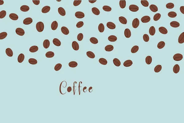 Hintergrund Mit Kaffeebohnen Minimalistische Vektorillustration — Stockvektor