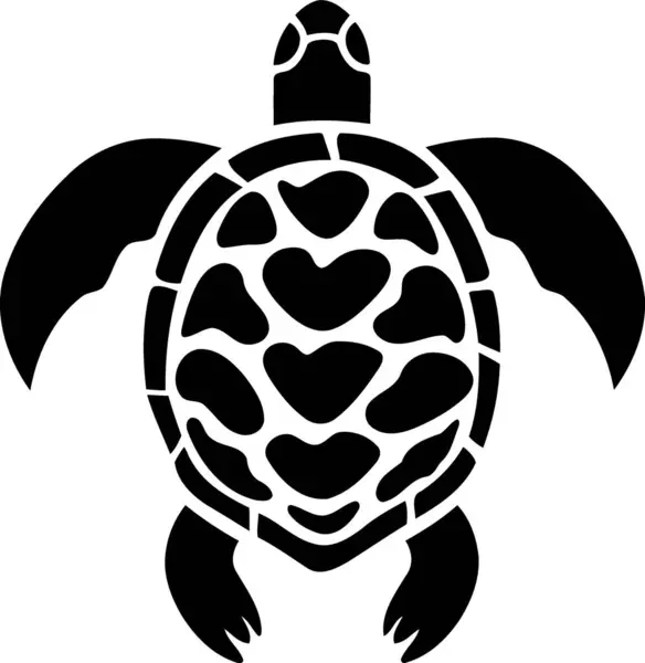 animal reptile turtle black and white minimalistic vector illustration