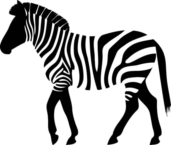 animal mammal wild equine zebra black and white minimalistic vector illustration