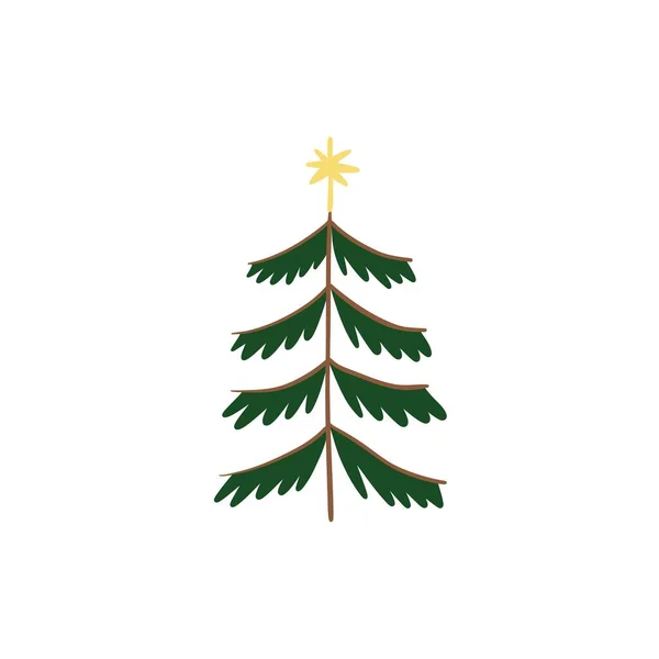圣诞快乐的元素 圣诞装饰品 节日礼物 冬季针织羊毛衫 圣诞树 礼物和企鹅 平面卡通风格的彩色矢量插图 你的圣诞假期 — 图库矢量图片