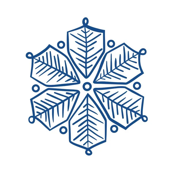 Καλά Χριστούγεννα Χειμώνα Νιφάδα Χιονιού — Διανυσματικό Αρχείο