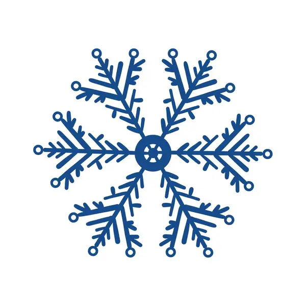 Merry Christmas Winter Snowflake — Stock Vector