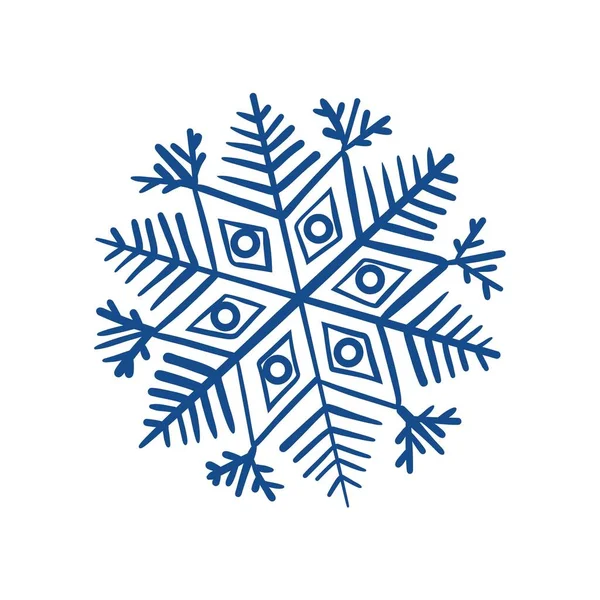 Joyeux Noël Flocon Neige Hiver — Image vectorielle