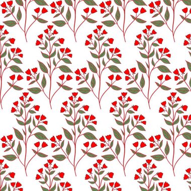 Ağaç dalları ile zarif çiçek dikişsiz desen. Vektör organik arka plan.