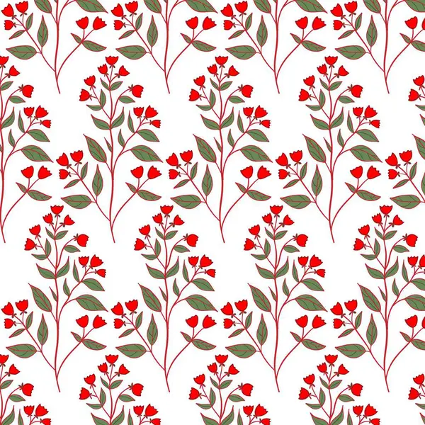 Ağaç dalları ile zarif çiçek dikişsiz desen. Vektör organik arka plan.