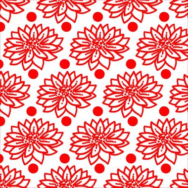 Kusursuz çiçek deseni. Hoş retro dokular. Kumaş, kağıt, ambalaj tasarımı için çiçekler ve noktalar.