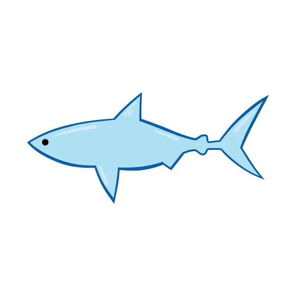 Σκίτσα Καρχαρία Χειροκίνητη Απεικόνιση Που Μετατρέπεται Διάνυσμα — Διανυσματικό Αρχείο