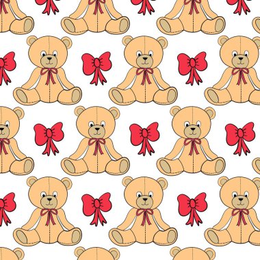 Şirin çizgi film Bohem çocuk odası baskısı. Çocukların odasındaki duvar dekoru için vektör safari baskısı. Sevimli Afrika hayvanları - ayı - kusursuz desen