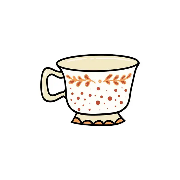 Kahve, çay ve Mocha Mug Icon. Sıcak içecek kavramsal vektör tasarımı.