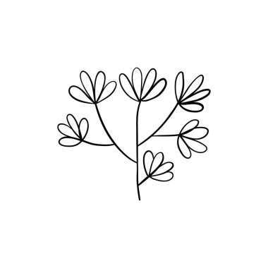 Botanik doğrusal yaprak. Soyut minimalist yapraklar koleksiyonu, yaratıcı bitkisel sanat. Vektör illüstrasyonu