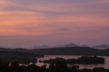 Sunset over the jungle in Sri Lanka