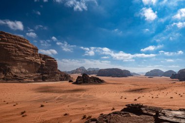 Wadi rum çöl manzara, Jordan