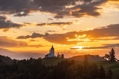 The Church of St. Primoz and Felicijan, Slovenia, sunrise photo