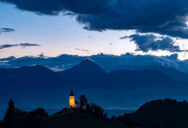 The Church of St. Primoz and Felicijan, Slovenia, sunrise photo