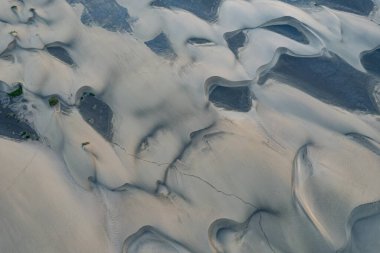 Maspalomas dunes seen from above, patterns in the sand, drone photography, Gran Canaria, Spain