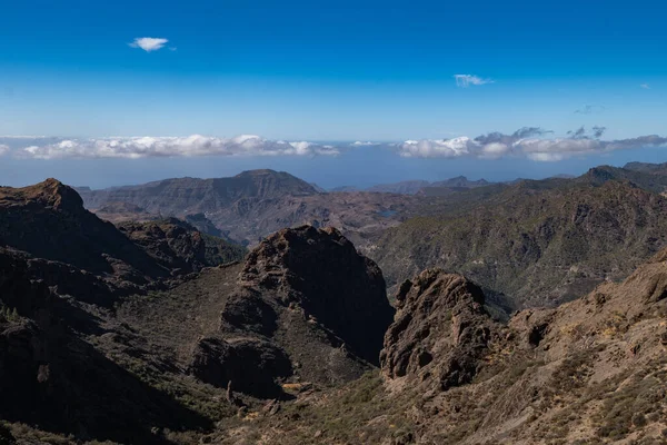 Mountain scenery in Gran Canaria on a sunny summer day,Las Palmas de Gran Canaria