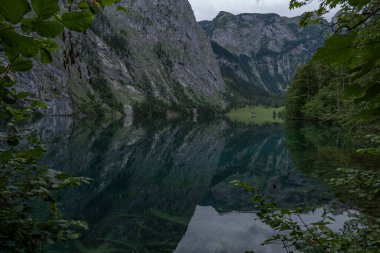 beautiful view of the lake Obersee, German Alps
