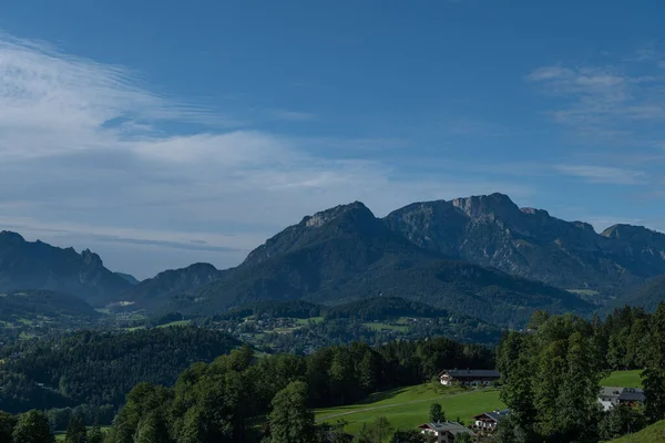 beautiful mountain landscape with mountains, forest, trees and sky, German alps,Berchtesgaden