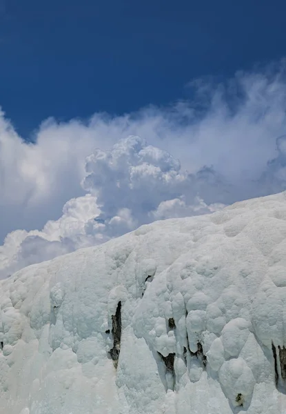 Pamukkale Trkiye Kalksten Aflejringer Dannet Skråningen Mount Ckelez - Stock-foto