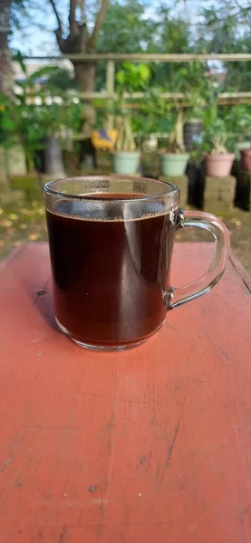 Кофе Чашка Десфокусированном Фоне — стоковое фото