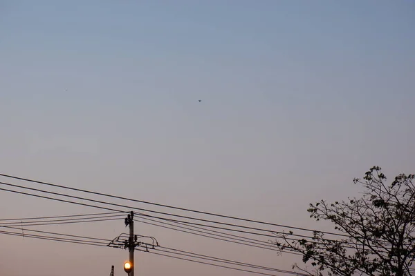 Street Lamp Evening Sky Background — Stock Photo, Image