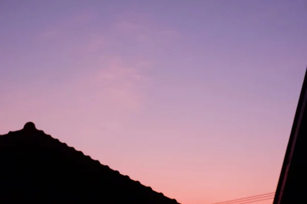 夕日の空の風景背景風景夕日の光超高層ビル空の背景 — ストック写真