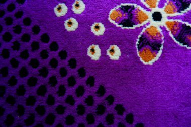 Purple flower carpet pattern background