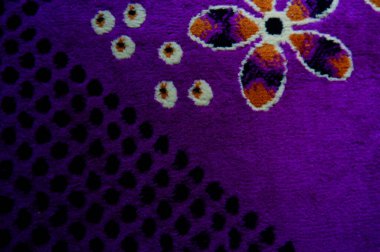 Purple flower carpet pattern background