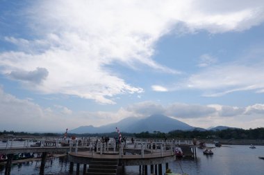 Beautiful View of Bagendit Lake in Garut, West Java, Indonesia.