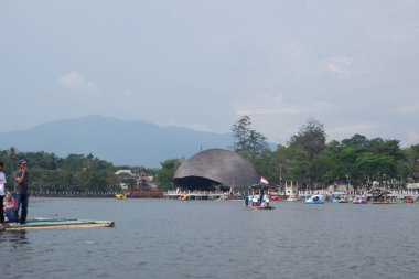 Beautiful View of Bagendit Lake in Garut, West Java, Indonesia.