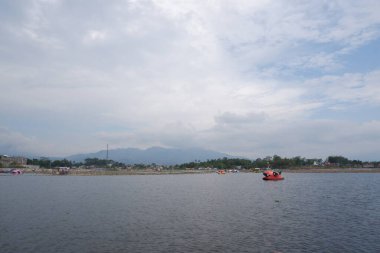 Beautiful View of Bagendit Lake in Garut, West Java, Indonesia.
