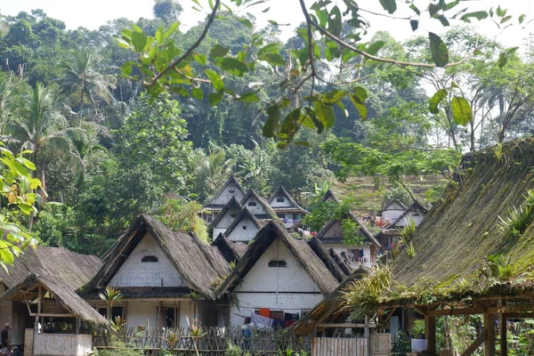 Una Vista Del Pueblo Tradicional Kampung Naga Tasik Malaya Java — Foto de Stock
