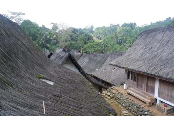 Tradycyjny Dom Unikalnej Architekturze Wykonany Drewna Bambusa Dachem Włókna Palmowego — Zdjęcie stockowe