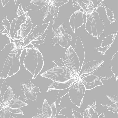 Lily ve Iris 'le el çizimi.