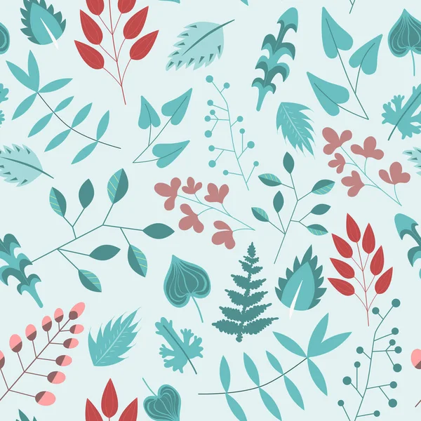 Garden Flower Plants Botanical Seamless Pattern Vector Design Fashion Fabric — Stock Vector