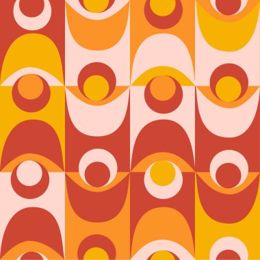 60 'ların geometri geçmişi. 70 'lerin kusursuz dalgaları. Vektör.