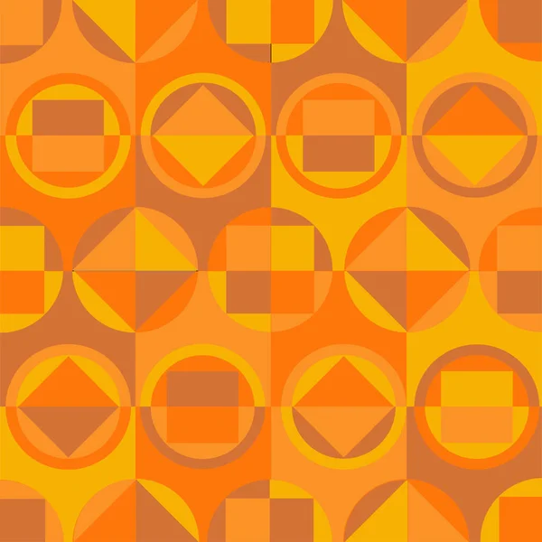 60S Geometry Retro Background 70S Seamless Pattern Vector — Stock Vector