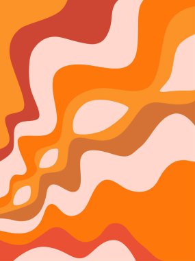 70 'lerin modası geçmiş hippi. Dalgalar, girdaplar, girdaplar. Eski moda psikedelik tarzında çarpık ve çarpık vektör dokusu