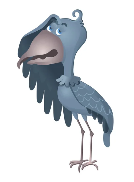 Ilustración Del Vector Cigüeñas Calzado Vector Dibujos Animados Lindo Animal — Vector de stock