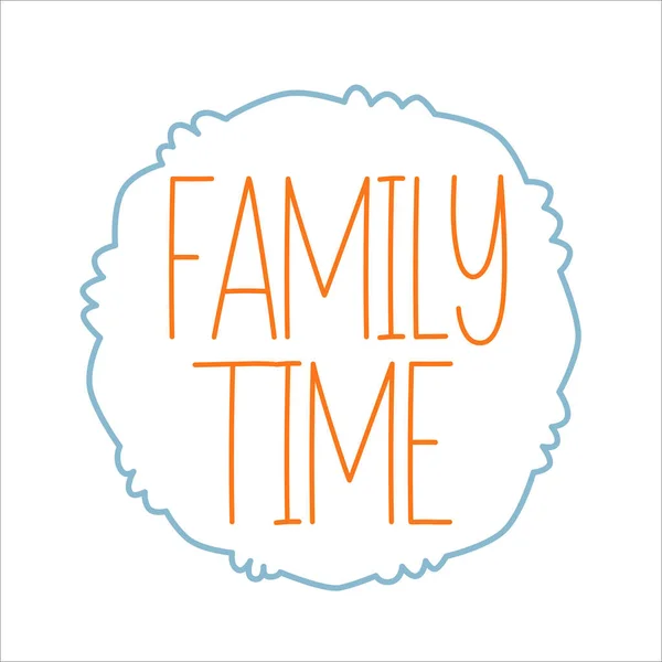Happy Thanksgiving Lettering Tempo Famiglia — Vettoriale Stock