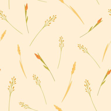 Kusursuz yaprak deseni doğal dallar, yeşil yapraklar, bitkiler. Vektör taze güzellik kırsal çevre dostu arka plan