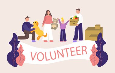 volunteer concept  vector illustration