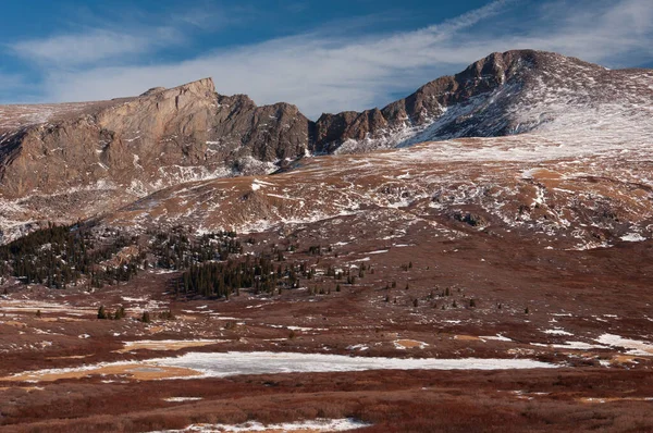 Фото Панорамы Конца Ноября Перевале Гуанелла Скалистых Горах Колорадо Снегом — стоковое фото