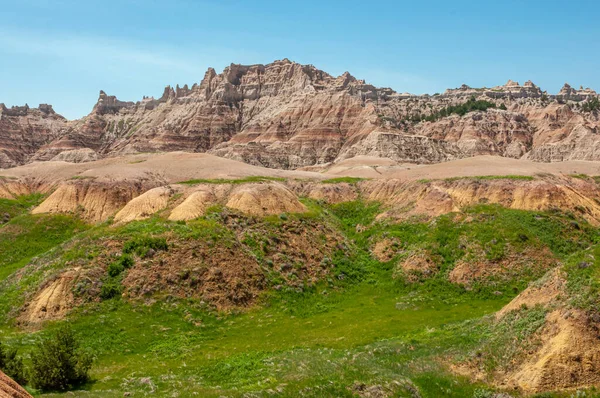 Beautiful View Badlands South Dakota Sufficient Spring Summer Rains — Photo