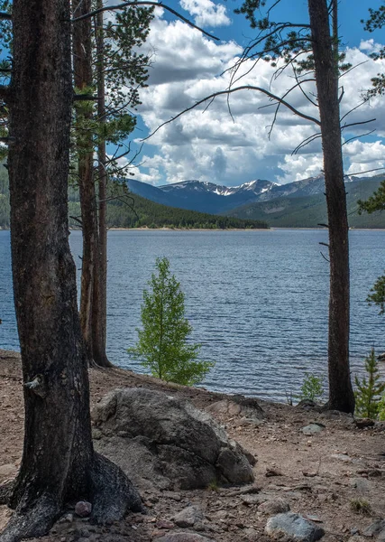 Een Prachtig Uitzicht Turquoise Lake Buurt Van Leadville Colorado Een — Stockfoto
