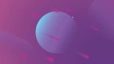 Renkli hareketli elementlerle soyut çizgi arkaplanı. Hareketli arkaplan ögeleri, şık ve çekici