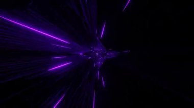 Parlayan neon ışıklı soyut pembe parçacıklar - DJ ve müzisyenler için mükemmel dj döngüsü 3d konser görüntüsü