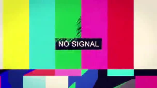 Kesalahan Layar Televisi Batang Warna Smpte Masalah Teknis Warna Batang — Stok Video