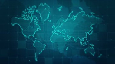 Grafik mavi çizgi haritası ağ bilimi Grafik hareket arkaplanı