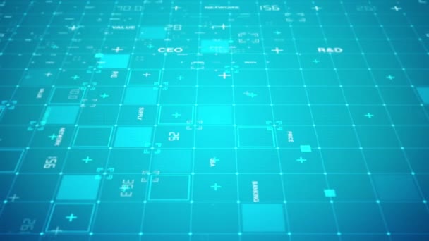 Grafik Mavi Çizgi Haritası Bilimi Grafik Hareket Arkaplanı — Stok video